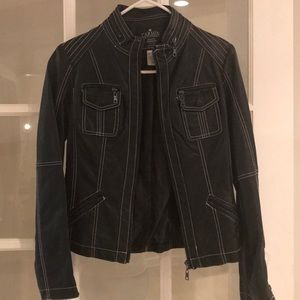 Faux leather black jacket